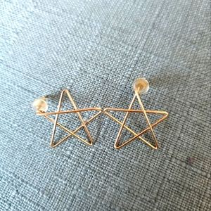 Vintage Handmade Star Earrings